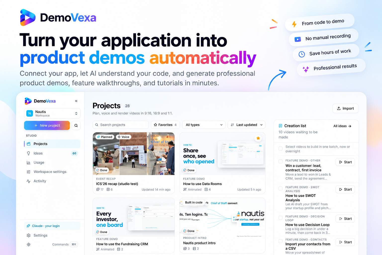 DemoVexa screenshot